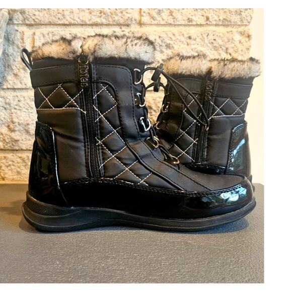 Totes Women's Lisa Snow Boot, Quilted, Faux Fur Lined, Sz 7M - Picture 3 of 7